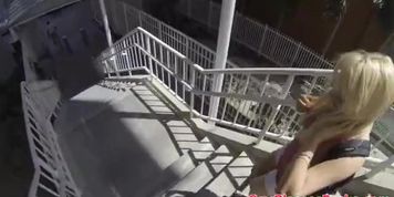 Euro beauty filmed on spycam while giving bj