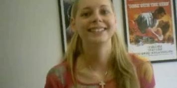 Blonde cutie riding a dildo