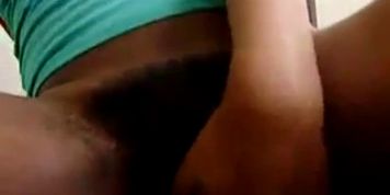 Ebony Chick With Hairy Pussy