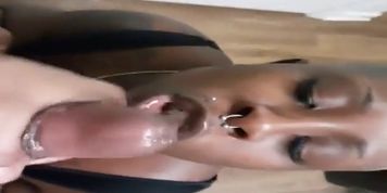 Jamaican superhead.... eating cock off the floor.  Onlyfans/judynextdoor69 
