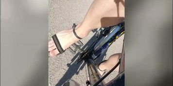 Sliplees bike tour! Tranny cycling nude in public - TV_Helena_Kimberly - EroThots