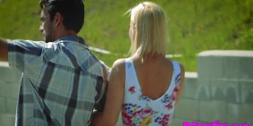 Amazing creampie wanting teen fucks