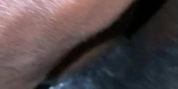 Ebony backshots and creams on BBC while friends in room 