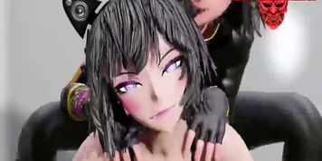 futanari 3d sex orgy in elevator