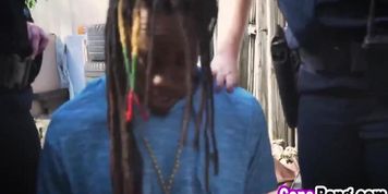 White whores Maggie Green and Joslyn suck black guy's cock and get fucked in back alley (Jane Black, Joslyn Jane)