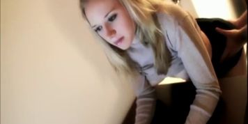 Blonde girl spanking