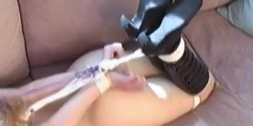 Playing with her bitch