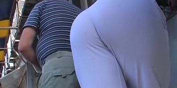 Hot large gazoo in white sexy panties