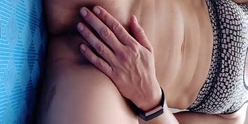 Fit white French girl w big clit masturbates and talks dirty in English