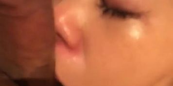 Japanese girl sucking big dick amateur