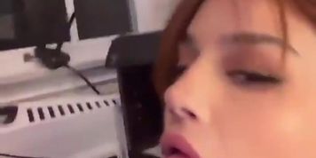 red head cock in mouth