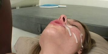 Crystal takes cum to the face [upscale]