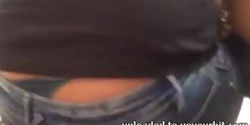 Thong Slip - Exposed girl sitting on a bench
