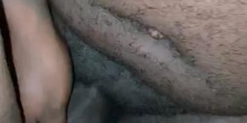 Rubbing cock on clit while on my period 