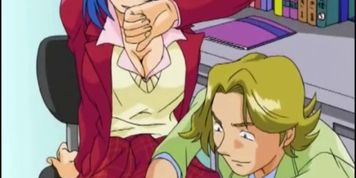 Japanese anime hot fucking from behind in the office