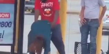 Sex and Cum at bus stop