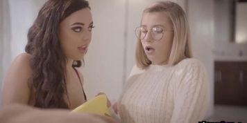 Nerd Stepsister Spreadeagle Fuck By Stepbro With His Throbbing Cock