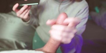 Fucking the mouth of step daughter while she talks to mother on her cell phone. phone.