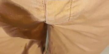 Pissing Brown Shorts in the Shower