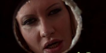 Glam euro slut masturbates