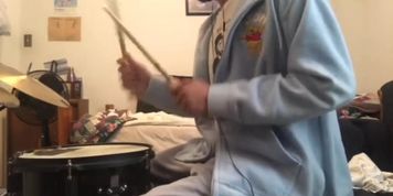 parents in the other room while i'm playing drums 25