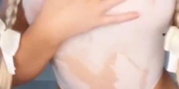 Hot Bunny Squirts With Dildo