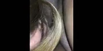 sexy milf enjoys sucking stud's big BBC while she is filmed