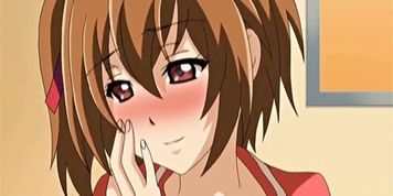 Busty anime coed first time kissing and sex