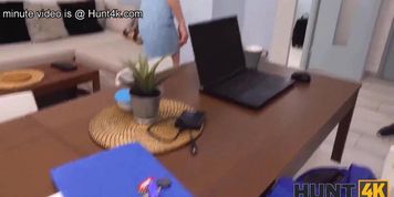 Hunt4K. Man Penetrates The Skinny Chick In Front Of Her Old Boyfriend