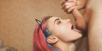 Beautiful Cum Slurping Redhead Chick