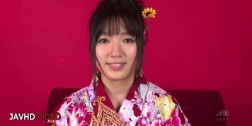 Chiharus Passionate JAV Performance Includes A Japan Blowjob Then Kimono Fuck