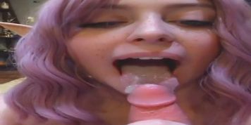 Slutty Elf Gets a Taste of Cum