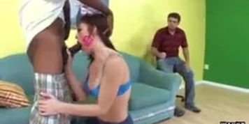 Riley Shy - Fucking black bull with bf watching