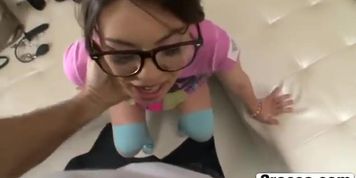 Alluring Girl With Glasses In Pov Anal Action