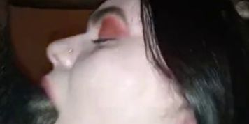 Ugly Thot with Face Full of make up Lets BBC Disrespect her Throat