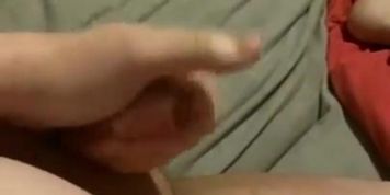 Wanking my hard British dick with big cumshot 
