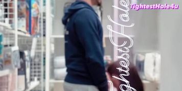 Straight Muscle Stud Gets Cock Sucked By Tranny In Public Store