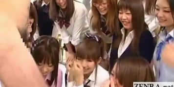 Subtitled CFNM Japanese  harem masturbation