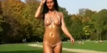 Almost Naked in a Park
