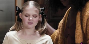 Tiny blonde teen stepdaughter Coco Lovelock has black stepparents now (Ana Foxxx, Isiah Maxwell, Pure_Taboo Pure_Taboo)