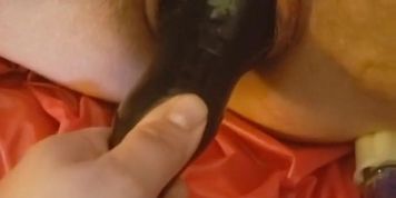 BBW's blown up greedy cunt takes inflatable toy and a fist