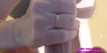 Sexy Mature give Amazing Blowjob on the Beach