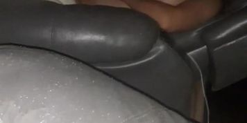 Tara playing on the couch watching porn