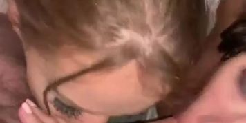 Megan Rain And Adriana Chechik Cum Swapping BJ In The Club Toilet