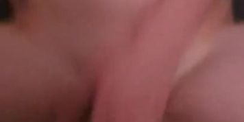 Riding a fans fat dick in my asshole until I orgasm and he gums in my ass