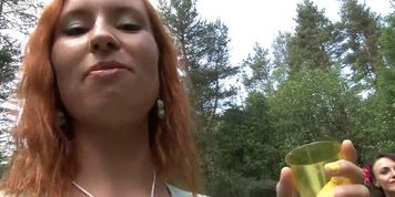 Filthy college sluts turn an outdoor party into wild screw fest (part 1)