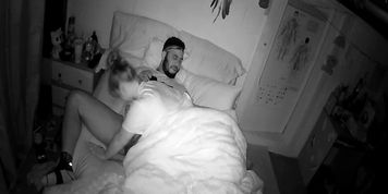 11:26 pm-the Hubby and I .Getting Freaky (Blowjob +Fuck) security cam tapes