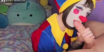 ClussyClown Digital Circus Cosplay Blowjob