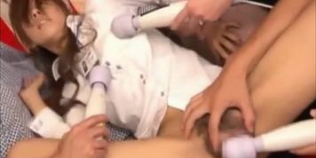 Group of asian babes using vibrator to pleasure their pussys