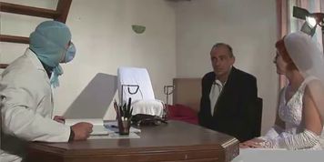 Granny fisted with wedding dress